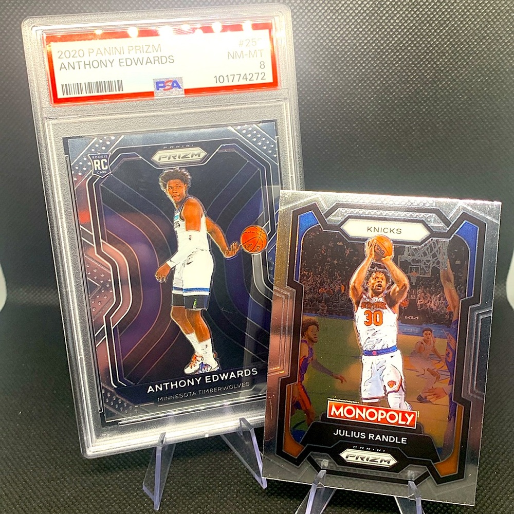 Anthony Edwards Rookie PSA & Julius Randle Panini Prizm Minnesota Timberwolves